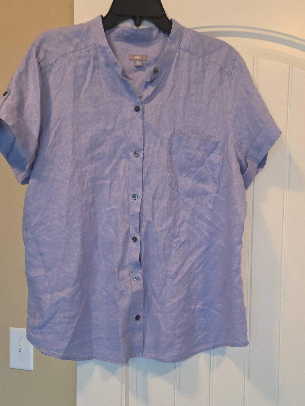 J. Jill Light Lavender Collared Button Top